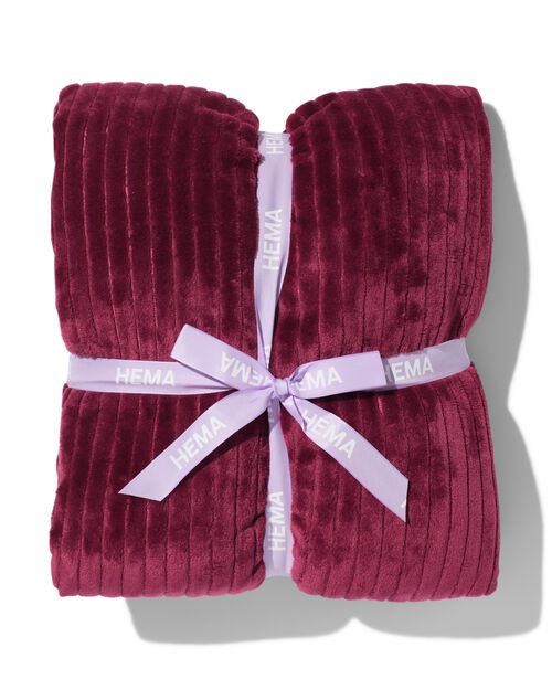 plaid sherpa bordeaux 130 x 150