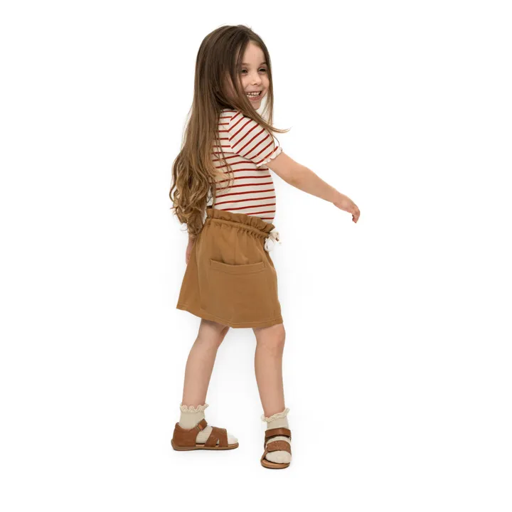 Minimalisma T-Shirt Rayé en Soie Blomst | Rouge