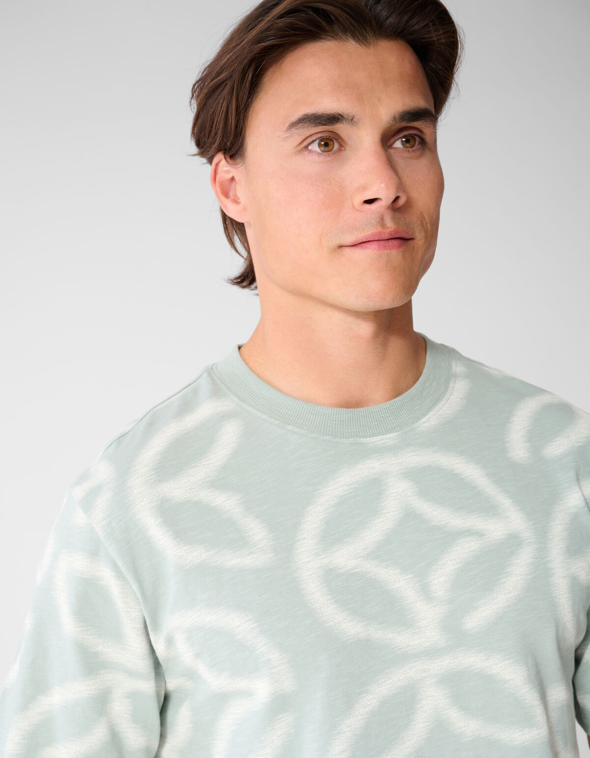 Blurred Logo T-shirt Lichtgroen