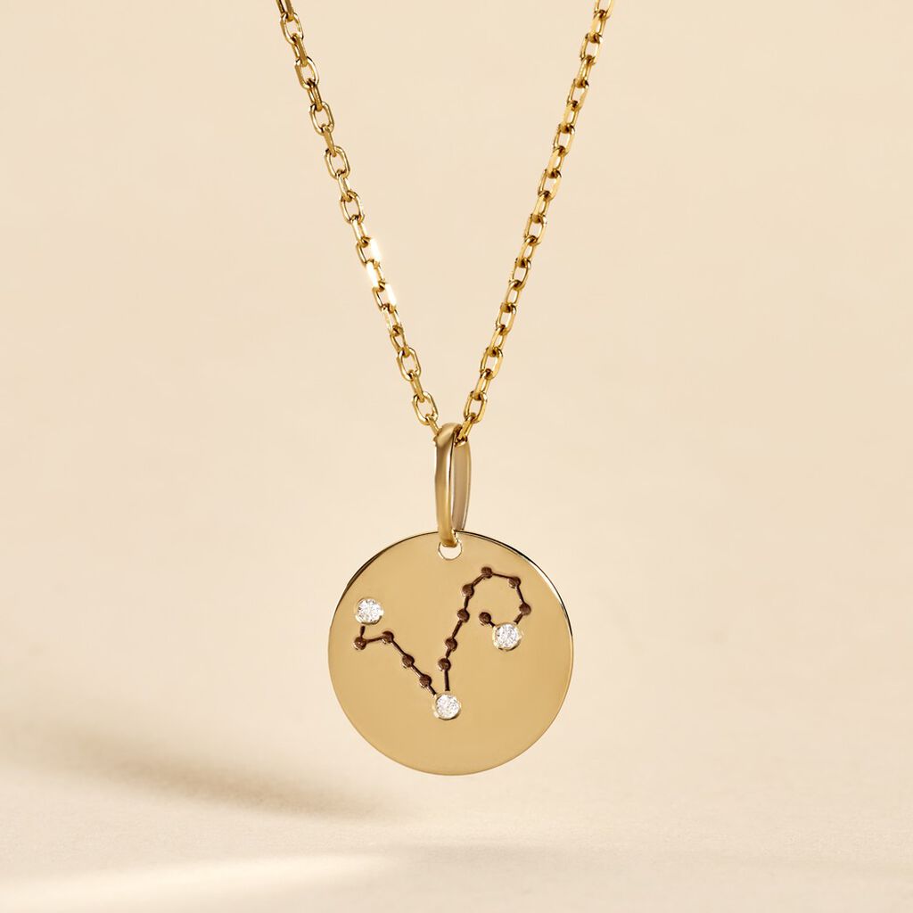 Pendentif Or Jaune Astraea Oxyde De Zirconium