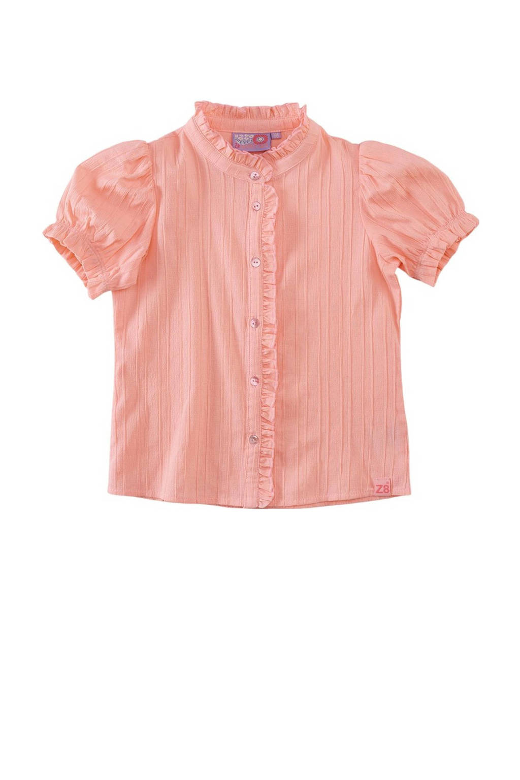 Z8 blouse Lilli met ruches roze