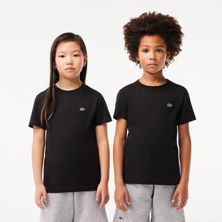T-shirt uni en jersey de coton T-Shirts & Chemises - Noir - Lacoste - Enfant