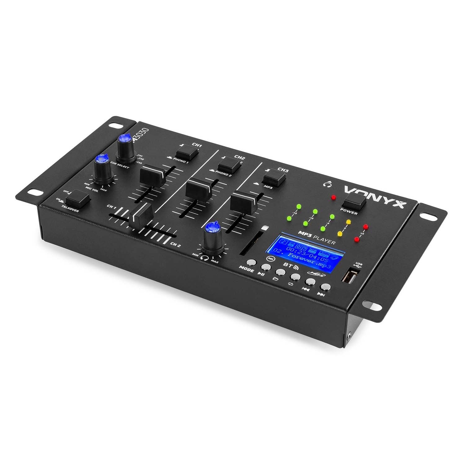 Vonyx STM3030 3-kanaals mixer met USB en Bluetooth