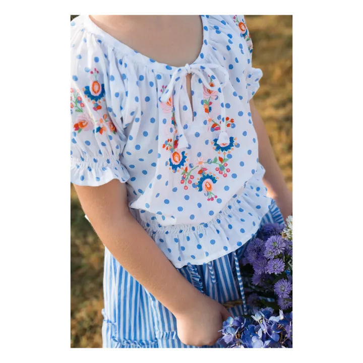 Kidsagogo Blouse Amour à Pois | Bleu