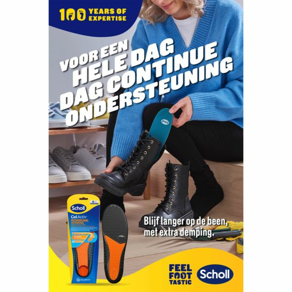 Scholl GelActiv Inlegzolen Work & Boot Small Maat 35.5-40.51 paar