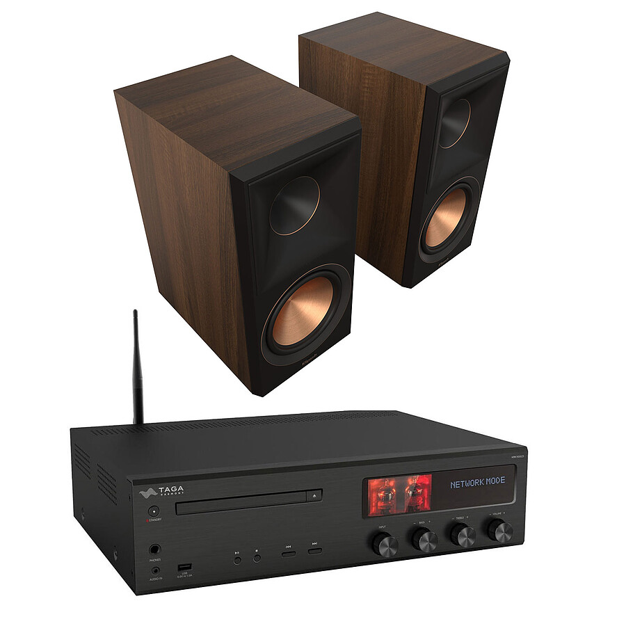 Taga Harmony HTR-1500CD Noir + Klipsch RP-600M II Noyer