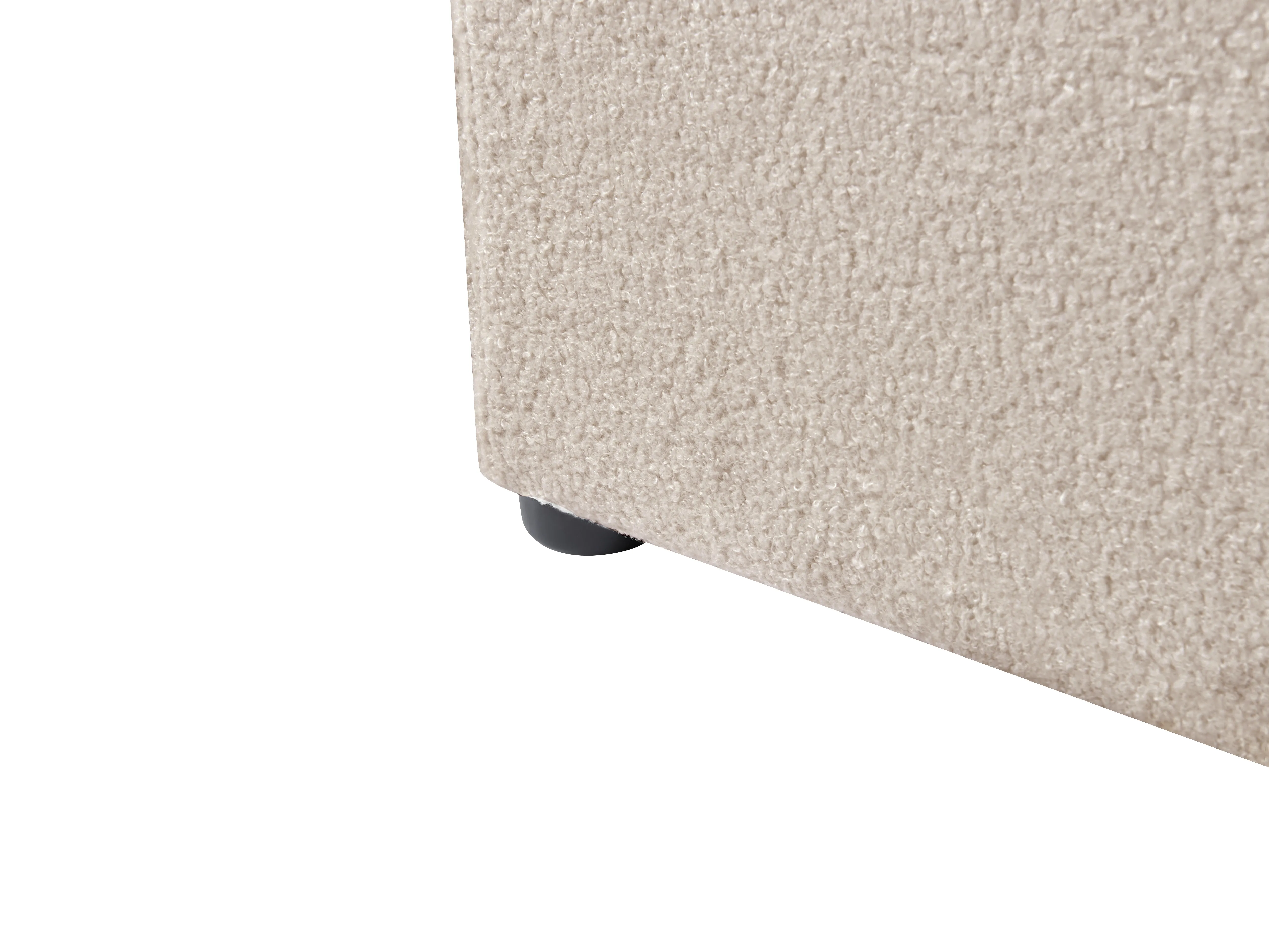 Bed met opbergruimte Bouclé MONTLAUR 140 x 200 cm Beige