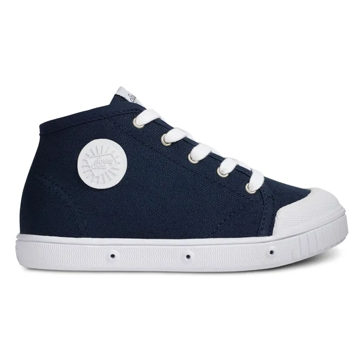 Spring Court Baskets Montantes Zip B2 Canvas | Bleu marine