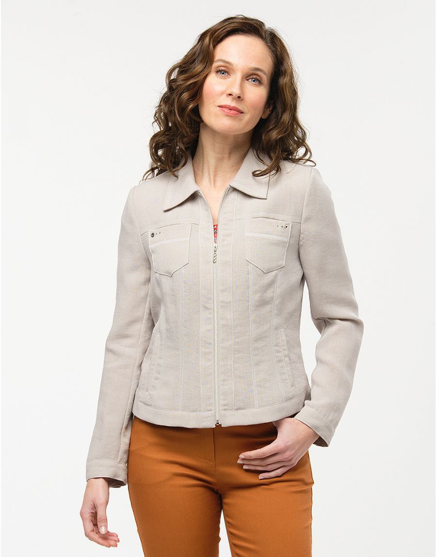 Veste chic courte beige
