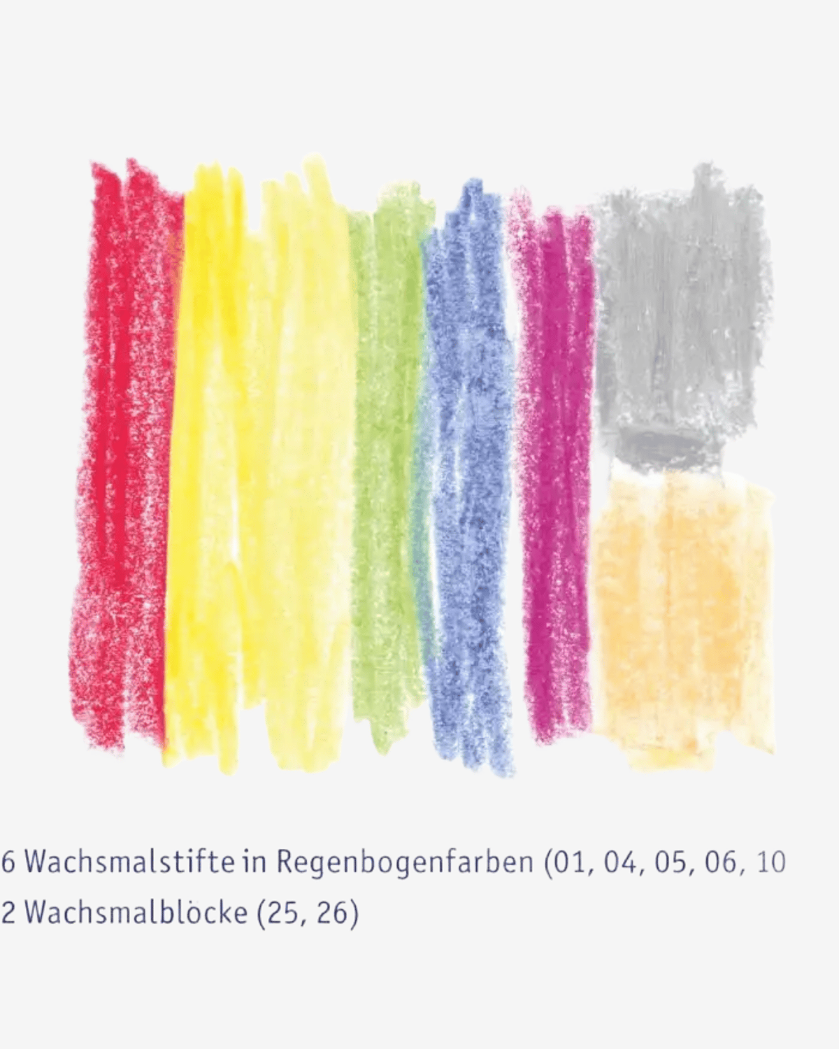 Jubileumssett med 2 Fargeblokker og 6 Fargestifter – Rainbow Edition | Laget med Naturlig Bivoks