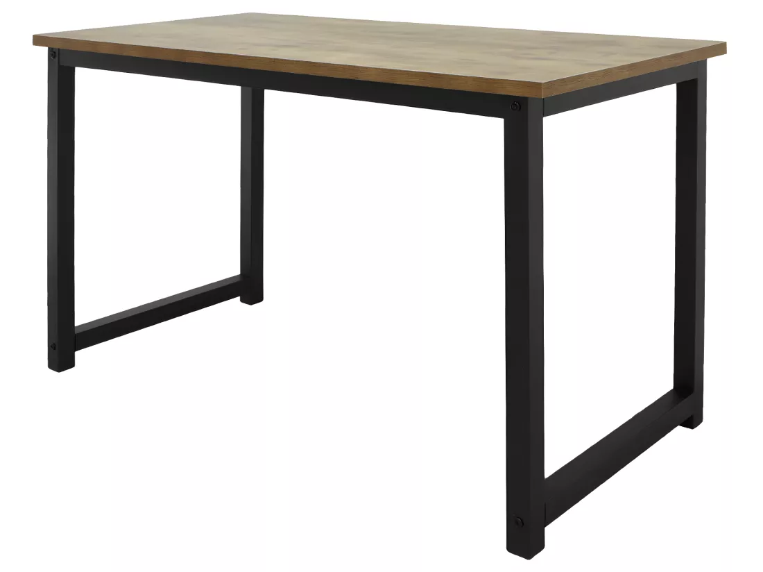 Table de travail bureau d'ordinateur naturel noir en MDF 120x60 cm ML-DESIGN