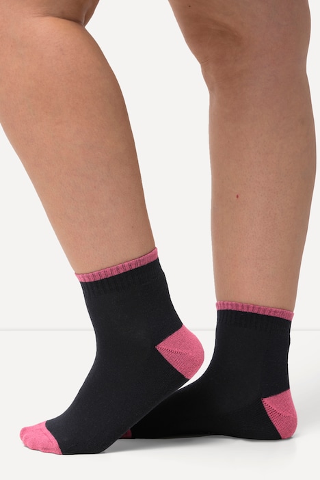 Kurzschaftsocken, 2er-Pack, Farbakzente
