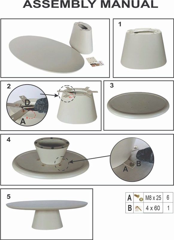 Giga Meubel - Cleo - Eettafel - Beige - Ovaal - 160 cm - Eco Composiet