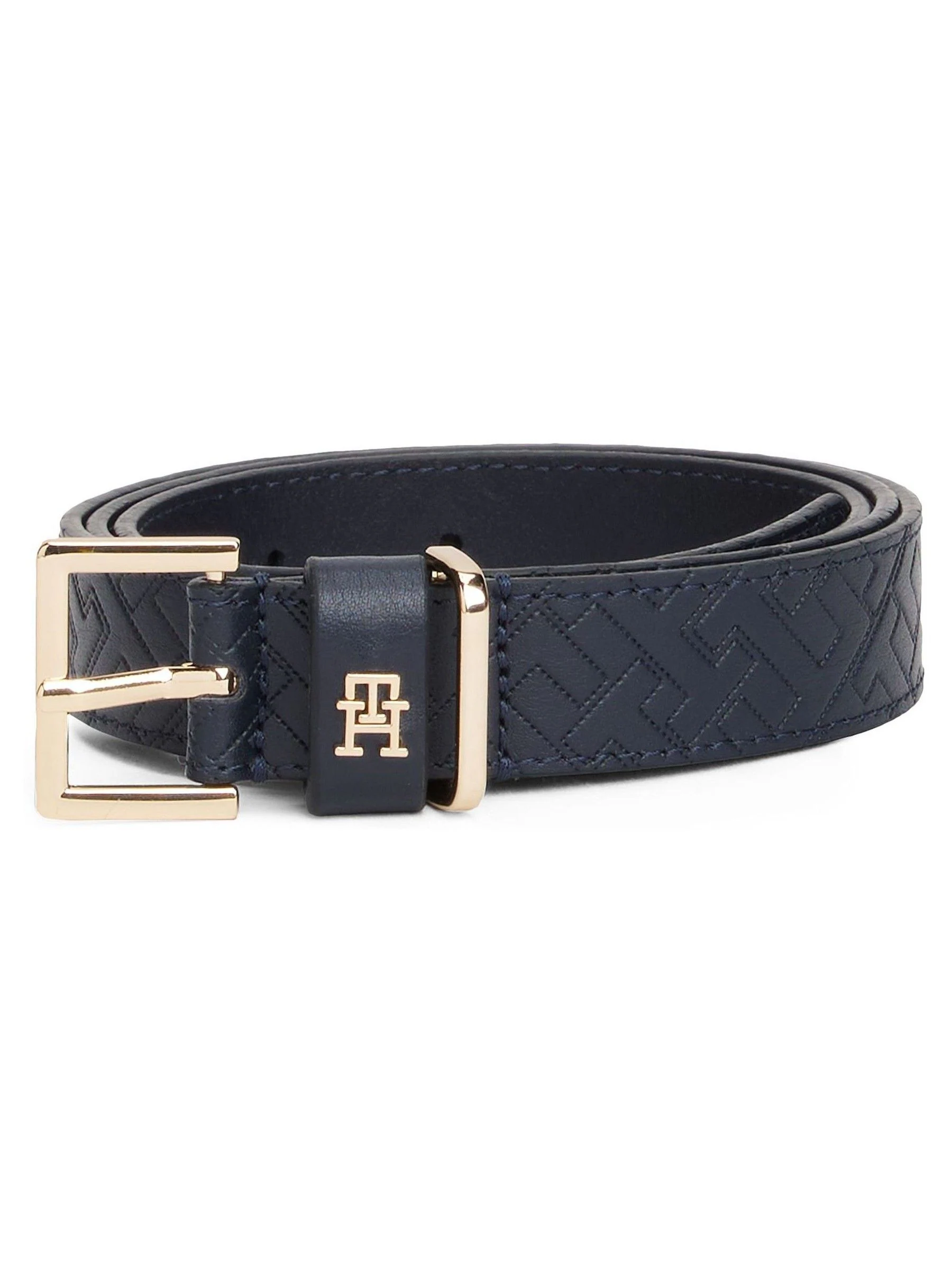 Tommy Hilfiger Leather Embossed Logo Belt
