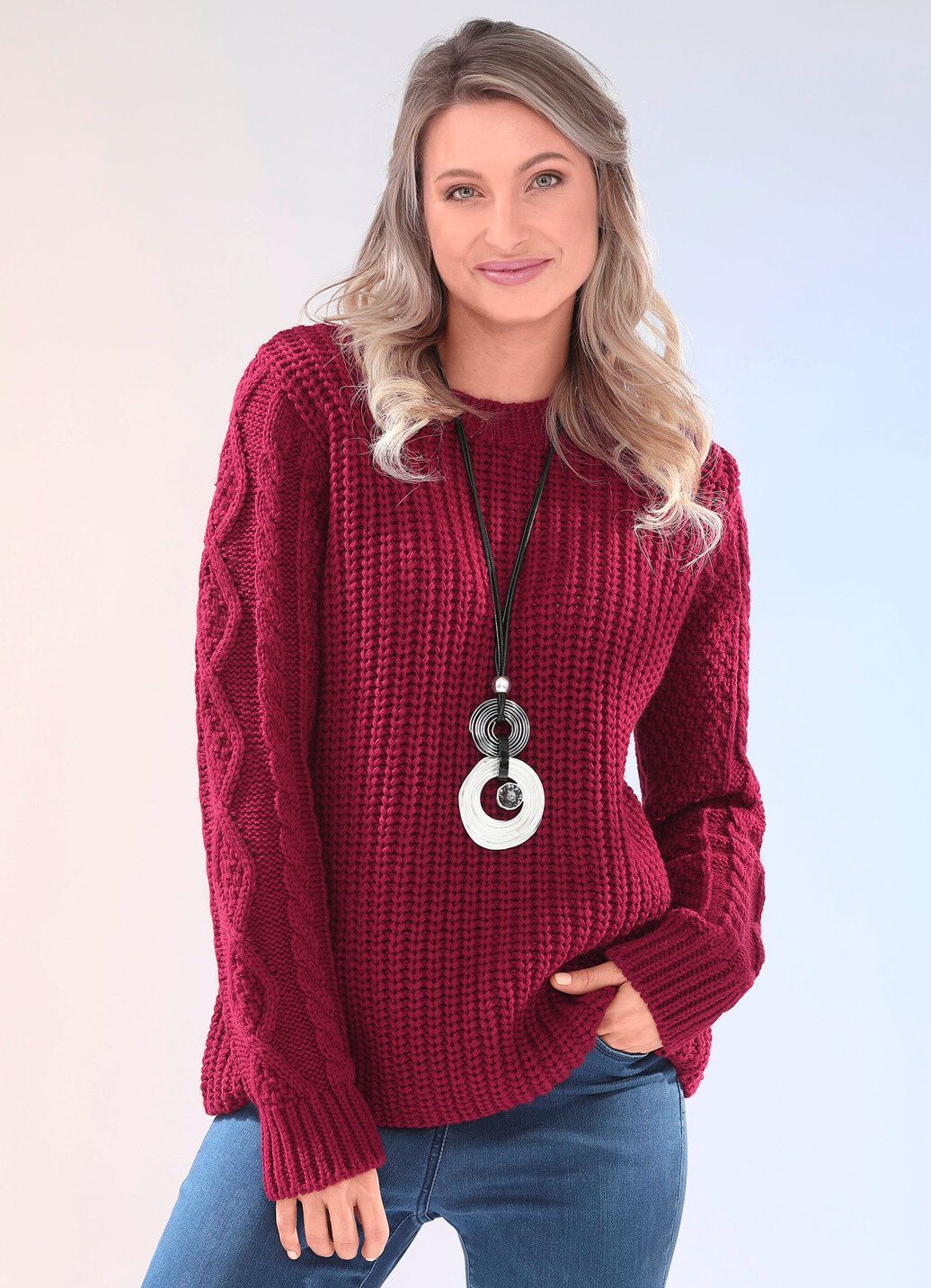 Pullover in Grobstrick