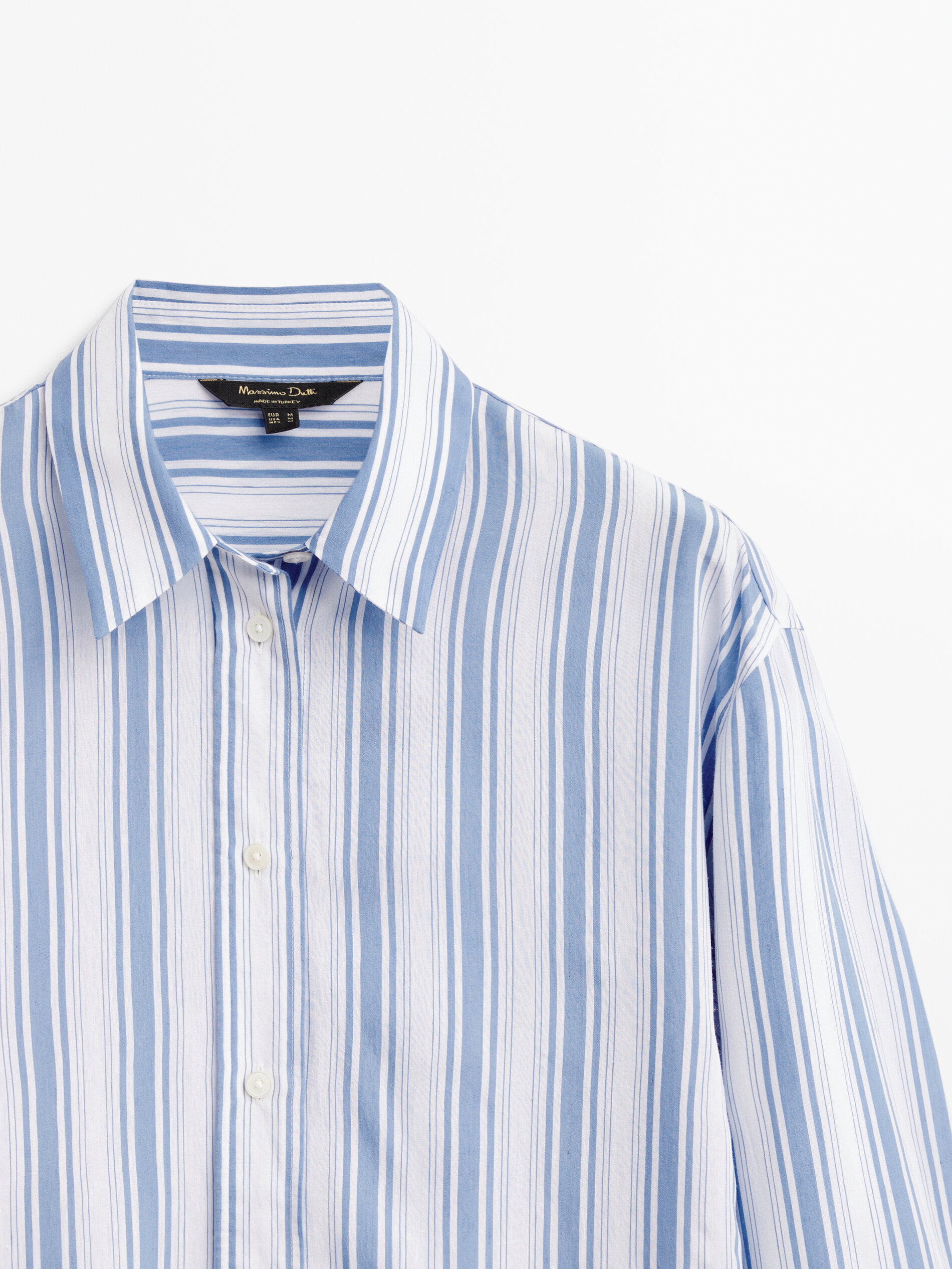 Camisa raias azul claro - AZUL CLARO