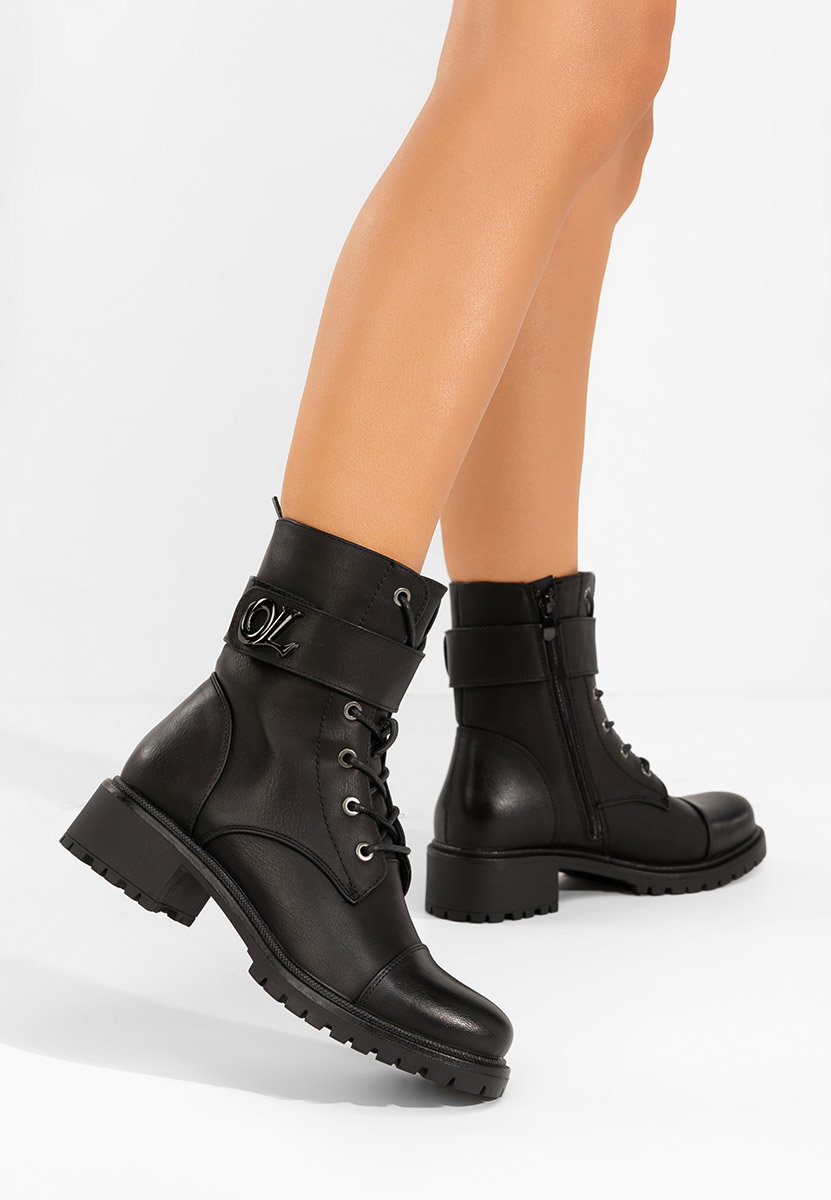 Bottines à lacets femme noirs Williema