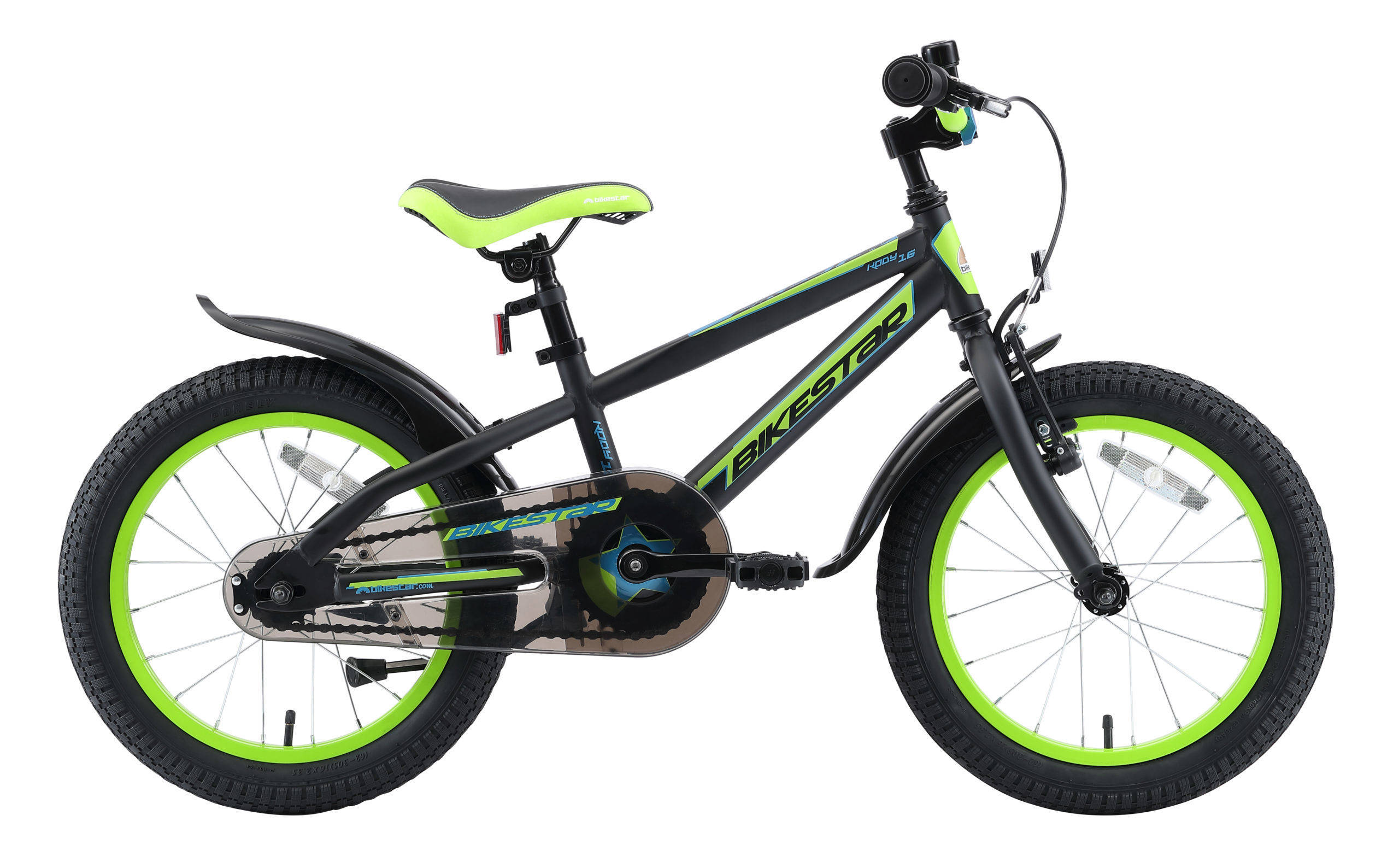 BikeStar Urban Jungle kinderfiets 16 inch zwart /groen