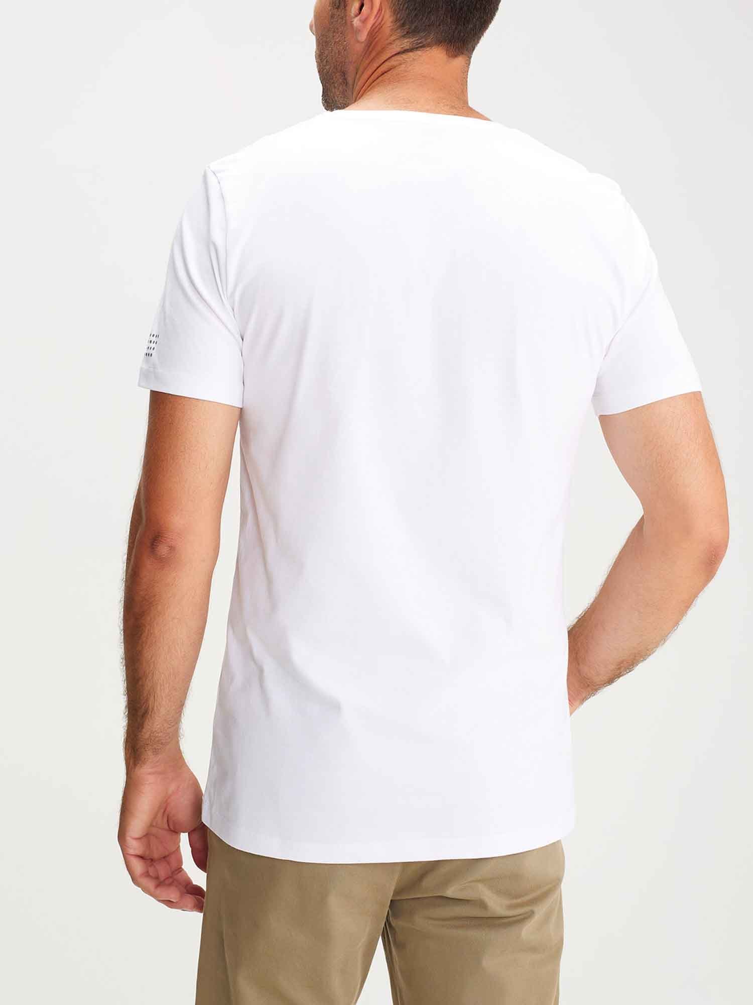 Tee Shirt Homme Col V Blanc