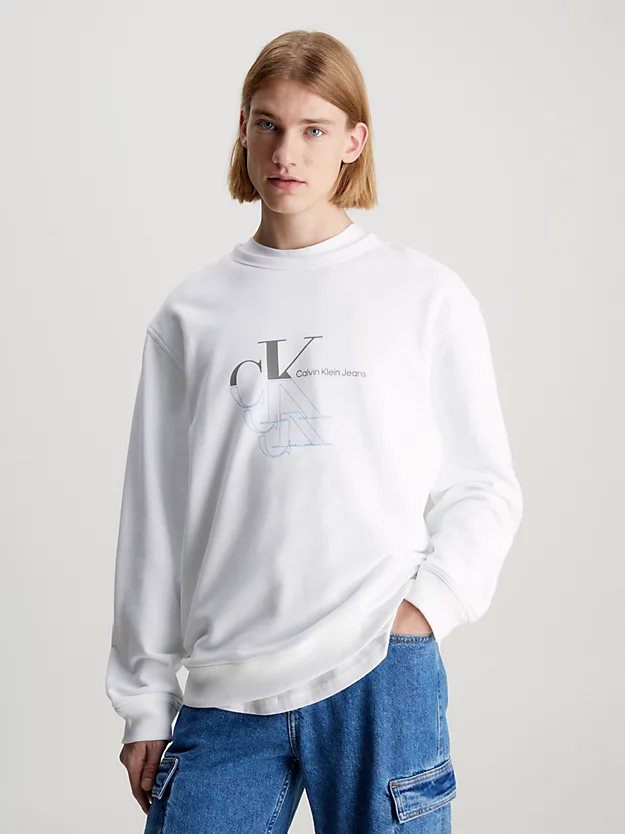 Moletom com monograma de modelagem relaxada
