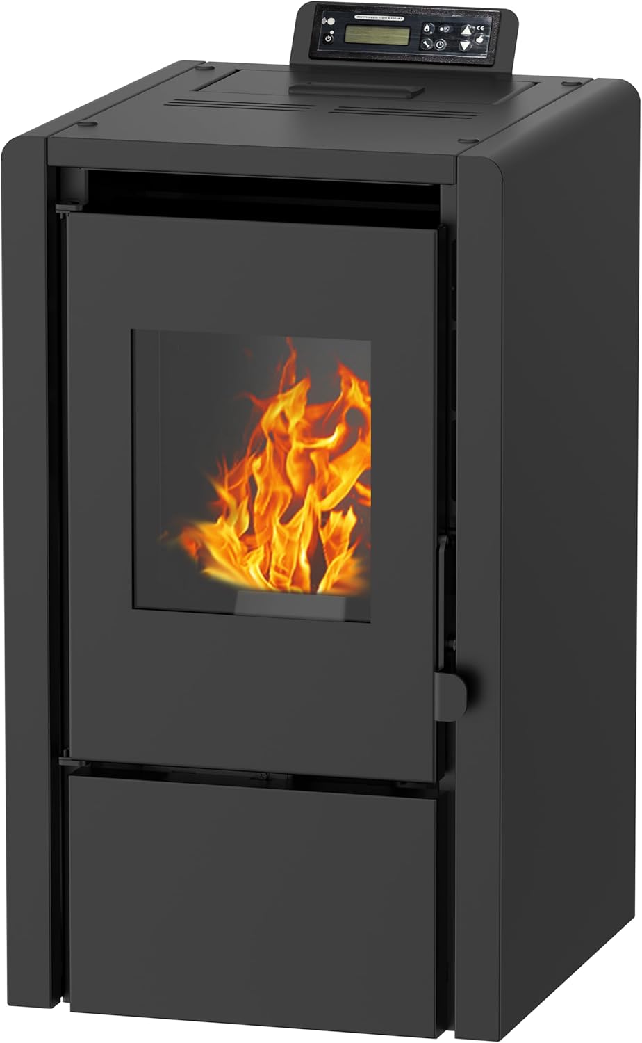 NEMAXX® PC5 Pelletofen Schwarz 5,3 kW – Raumheizung bis 120 m³ – kompakte Pelletheizung für kleine Räume – manuelle Steuerung – Wi-Fi Ready (optional) – zuverlässiger Heizbetrieb