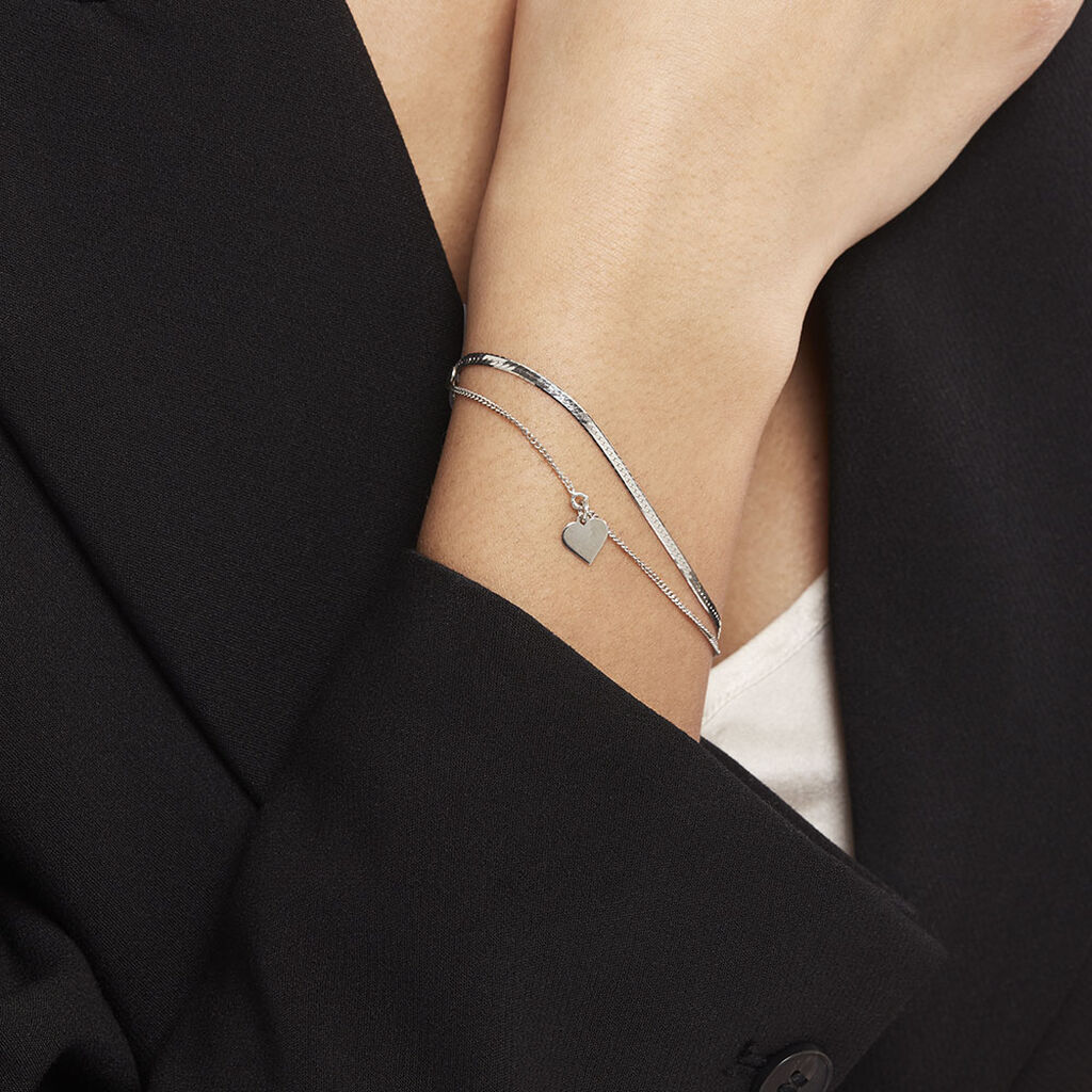 Bracelet Argent Blanc Sapphira