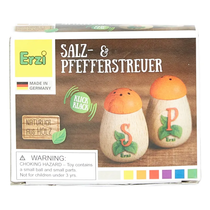 Erzi Salière et poivrier à jouer en bois