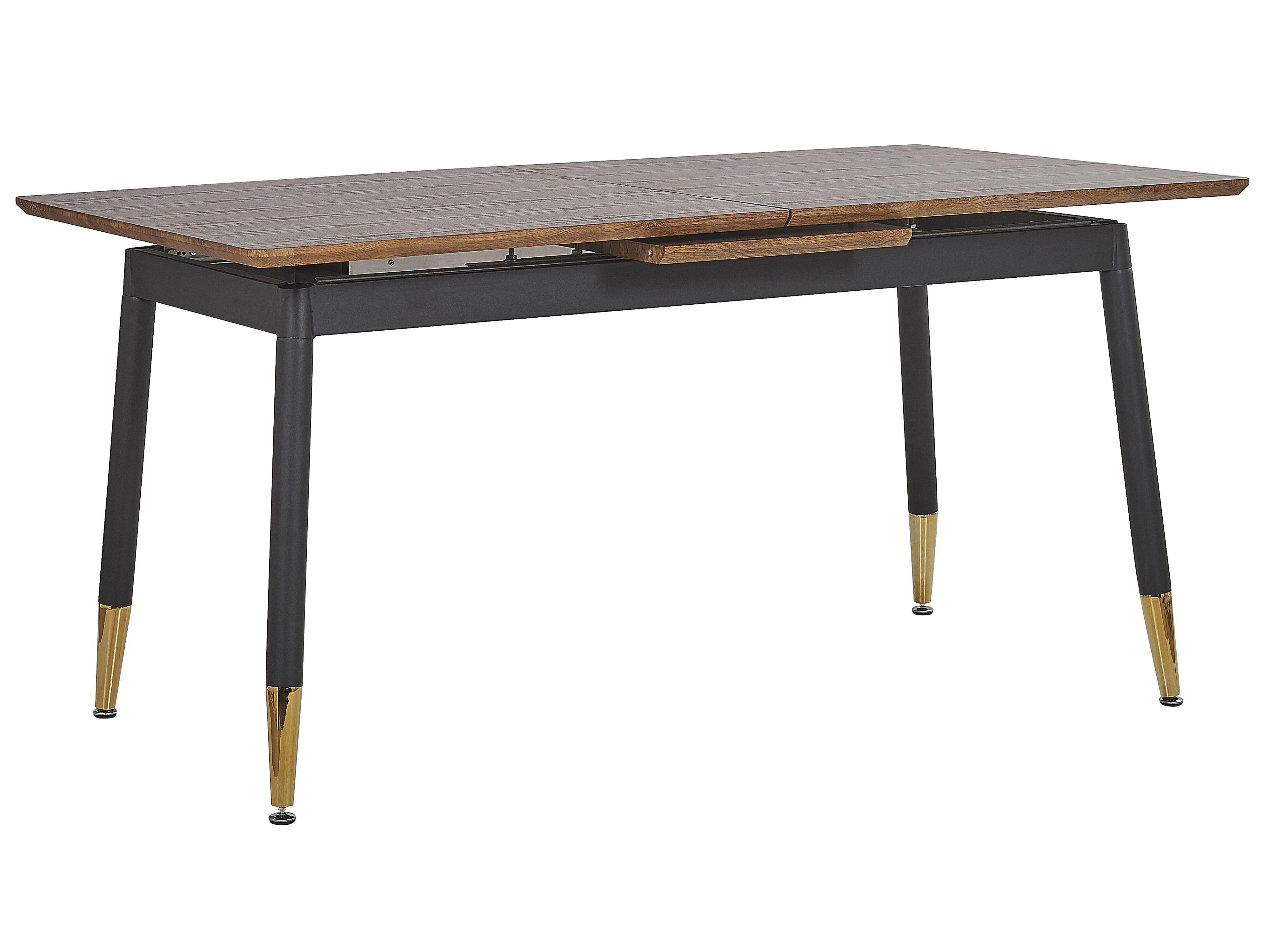 Eettafel uitschuifbaar CALIFORNIA Donkerbruin 90 cm 160/200 cm