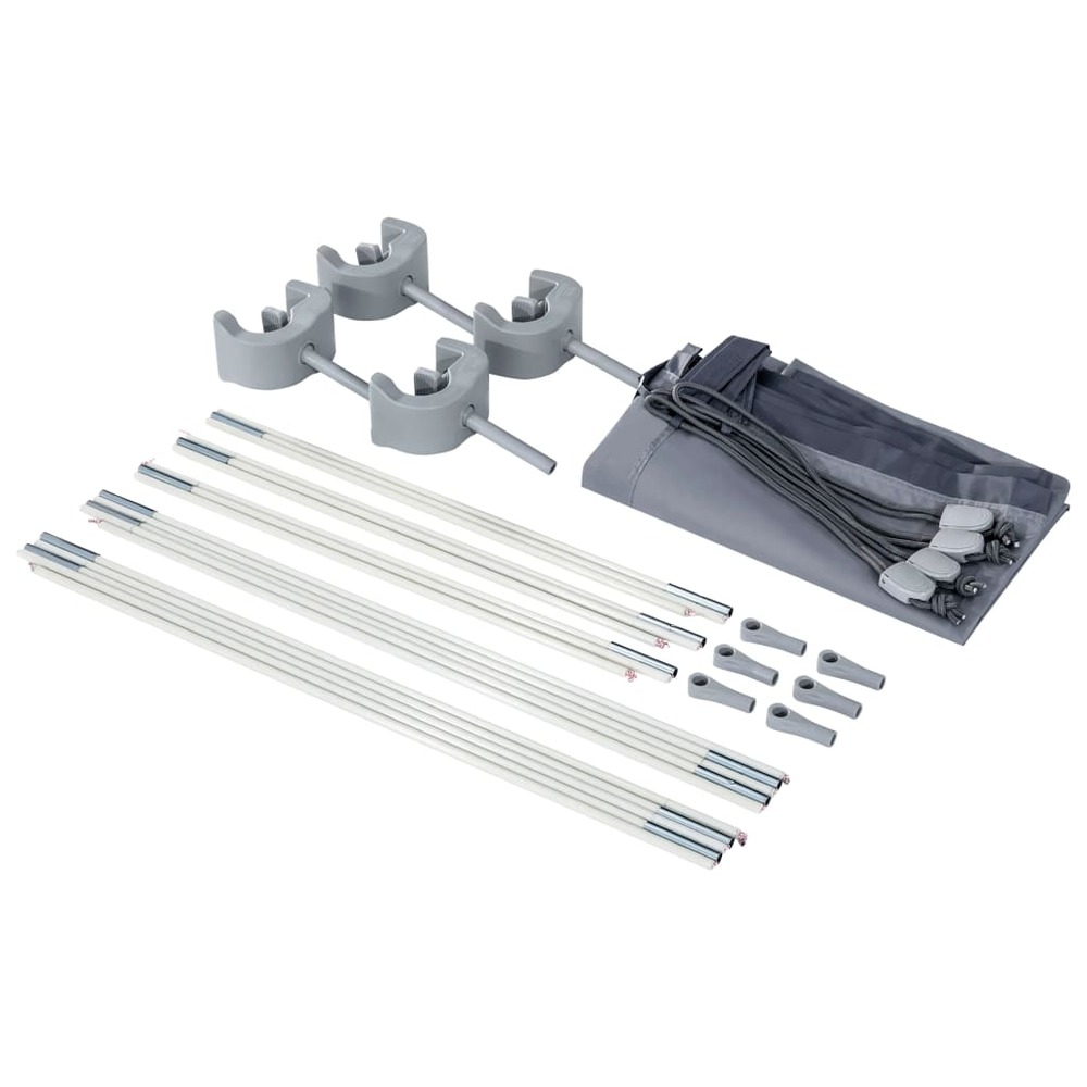 Auvent pour piscine gris clair