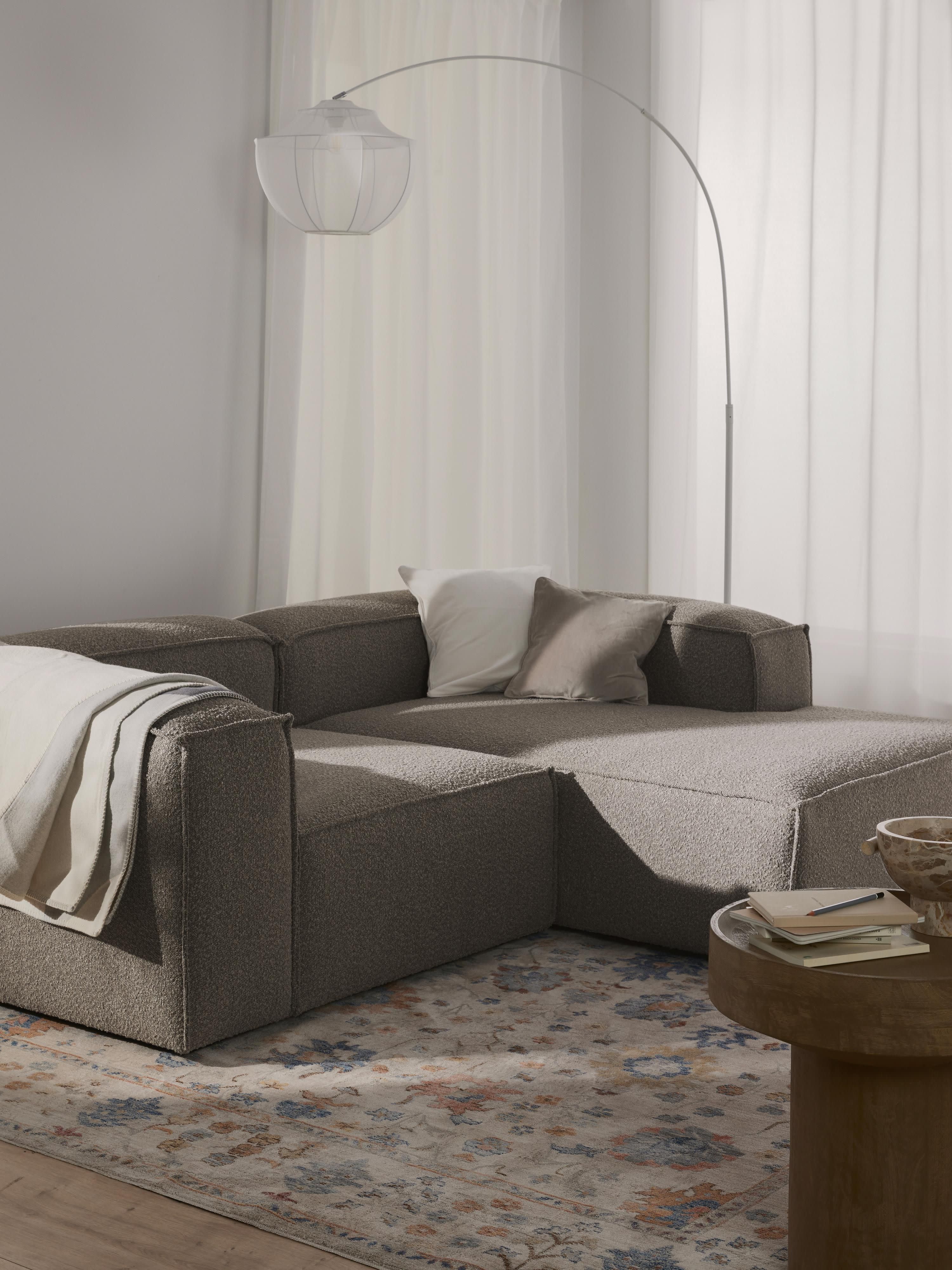 Bouclé modulaire hoekbank Lennon (2-zits)