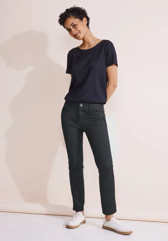 Casual Fit Twill Hose - dark stone grey