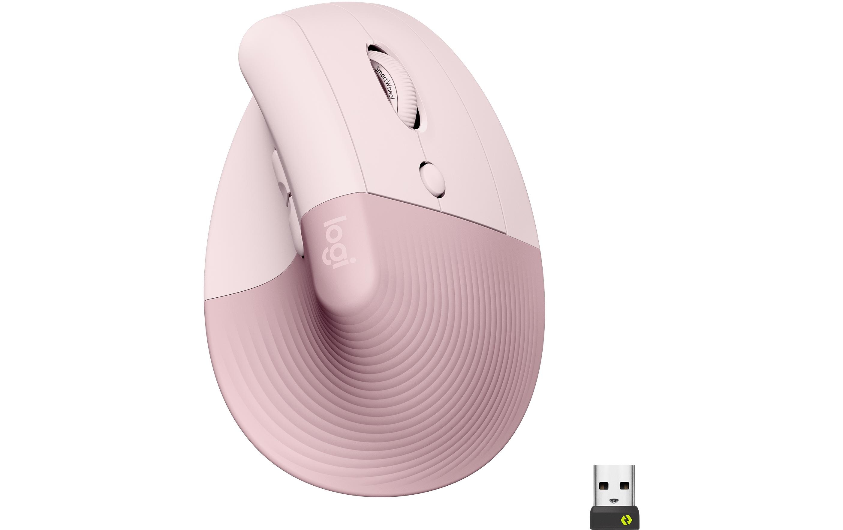 Ergonomische Maus Lift RoseKomfortable ergonomische Maus mit vertikalem Design für kleine bis mittelgrosse Hände