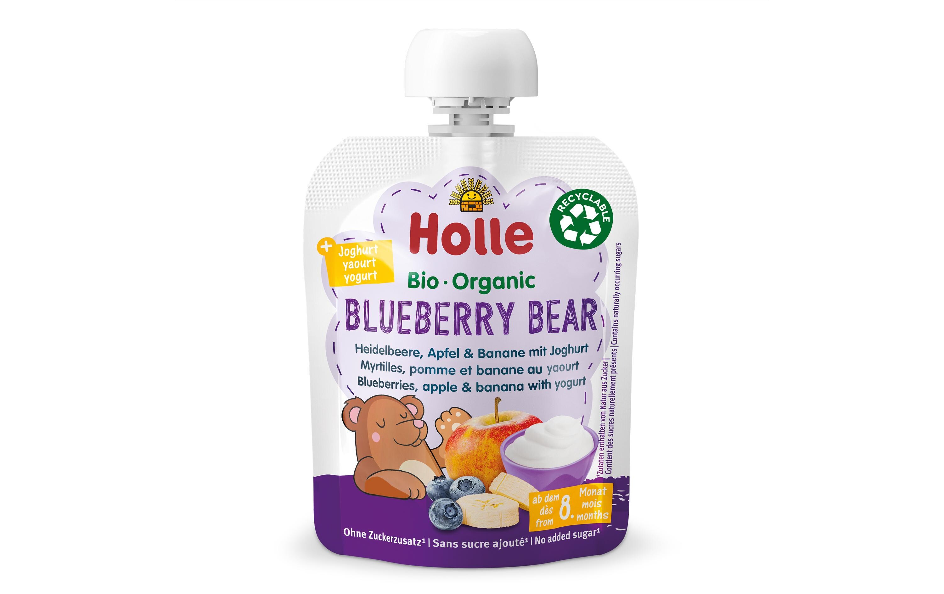 Quetschbeutel Blueberry Bear 85 gPouchy aus Heidelbeeren, Äpfel & Bananen mit Joghurt