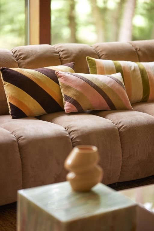 HKliving Striped Velvet kussen 60x35 Fame