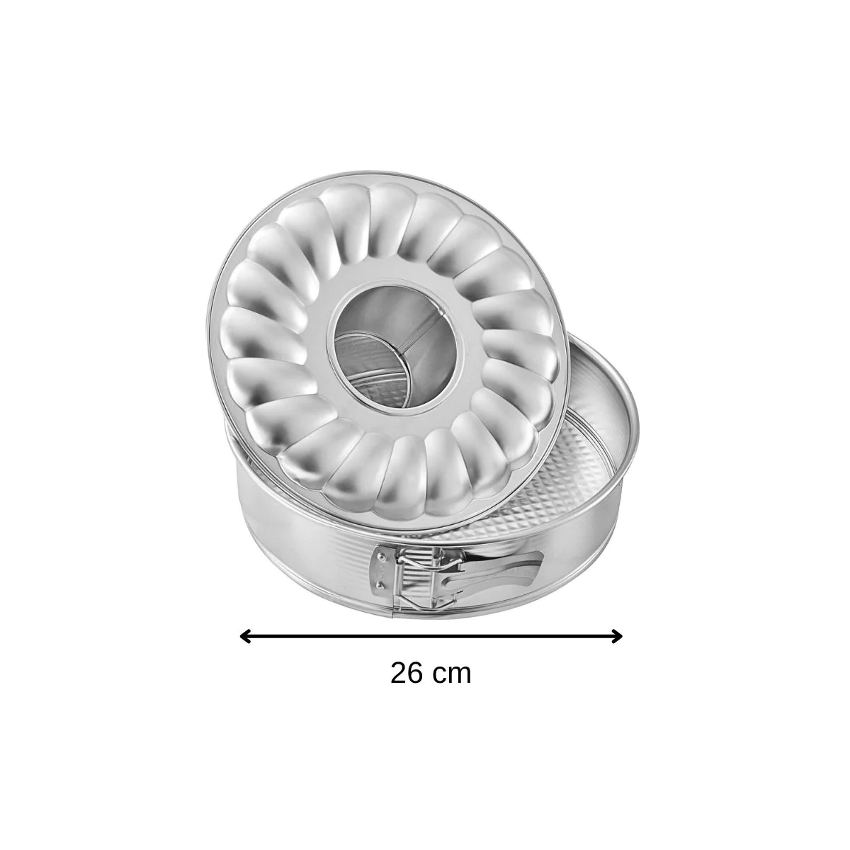 Moule à manqué et à savarin double fond 26 cm Silver Zenker