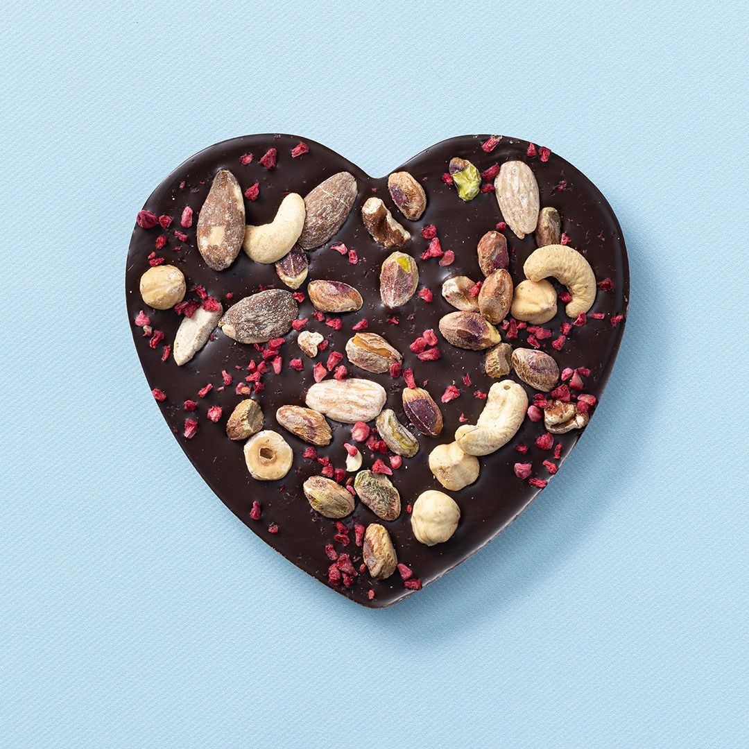 Chocolade hart puur noten