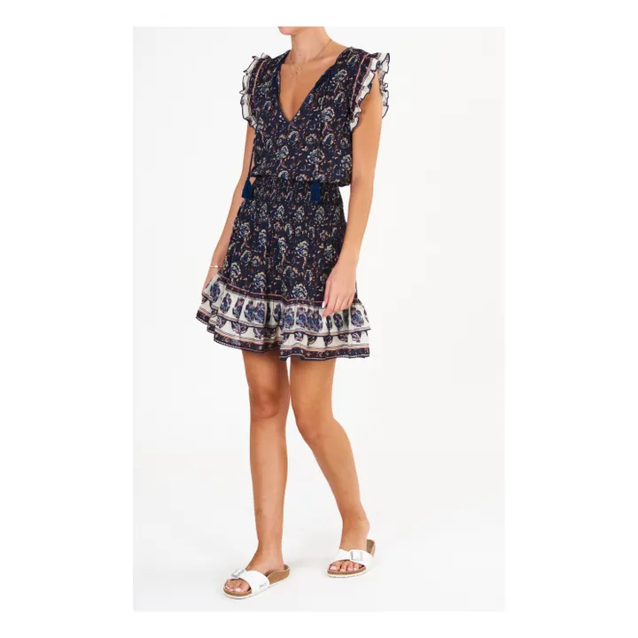 M.A.B.E. Robe Imprimée Seren | Bleu foncé