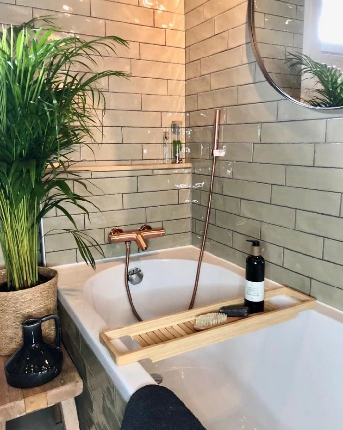 Saniclear Copper thermostatische badkraan met handdouche geborsteld koper