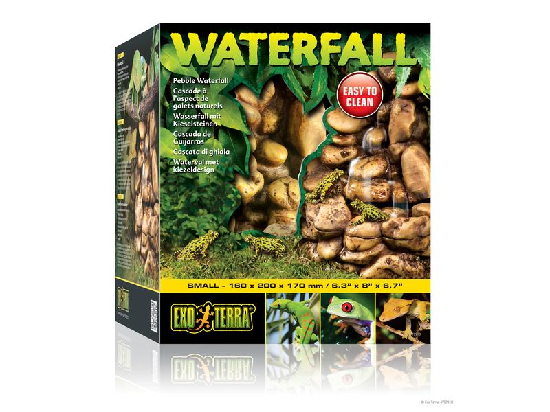 Exo Terra Wasserfall Small, 16 x 20 x 17 cm Wasserfall mit Kieselsteindesign
