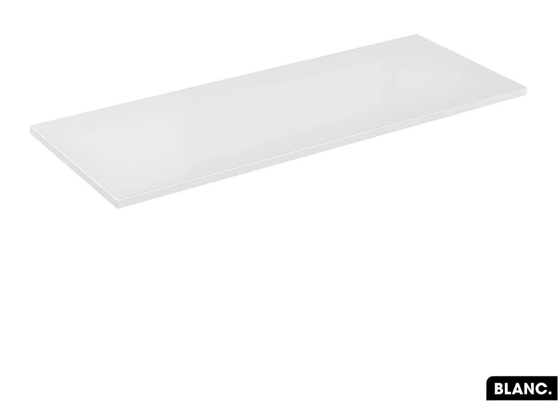 Plan de vasque en bois | BLANC | L.120 x P.46,5 x H.2