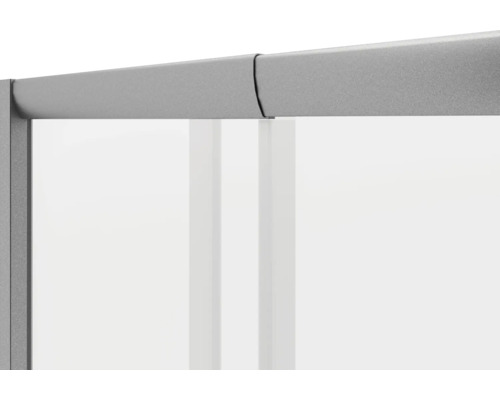 Hoekinstap met schuifdeur SCHULTE Sunny variabel 75 - 90 x 175 cm profiel zilver glasdecor horizontale strepen D19447 169 72