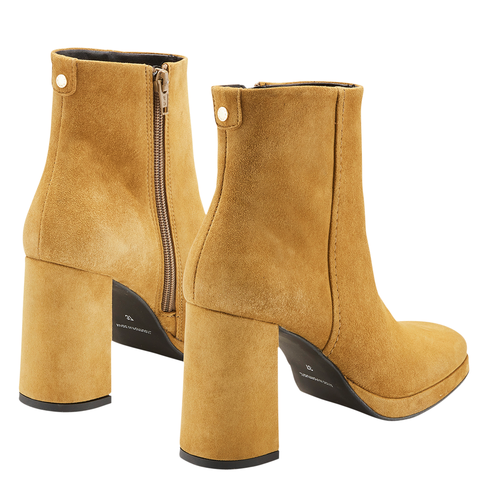 PLUME - Bottines à talon en cuir| Vert