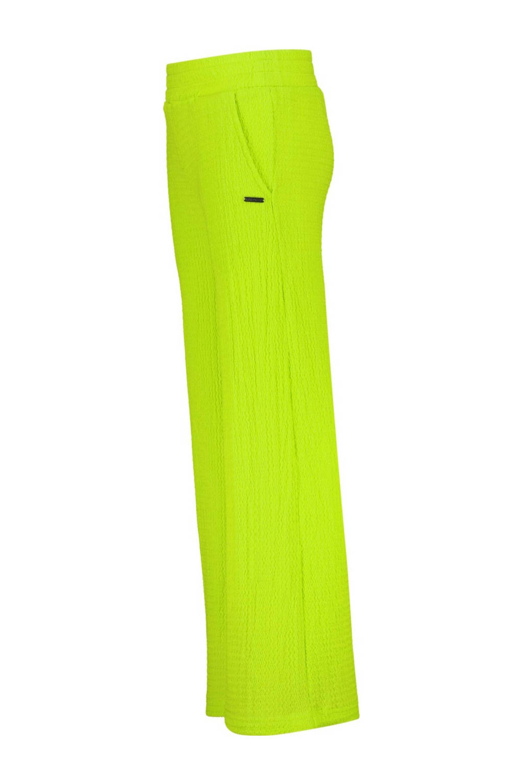 Raizzed wide leg broek neon geel