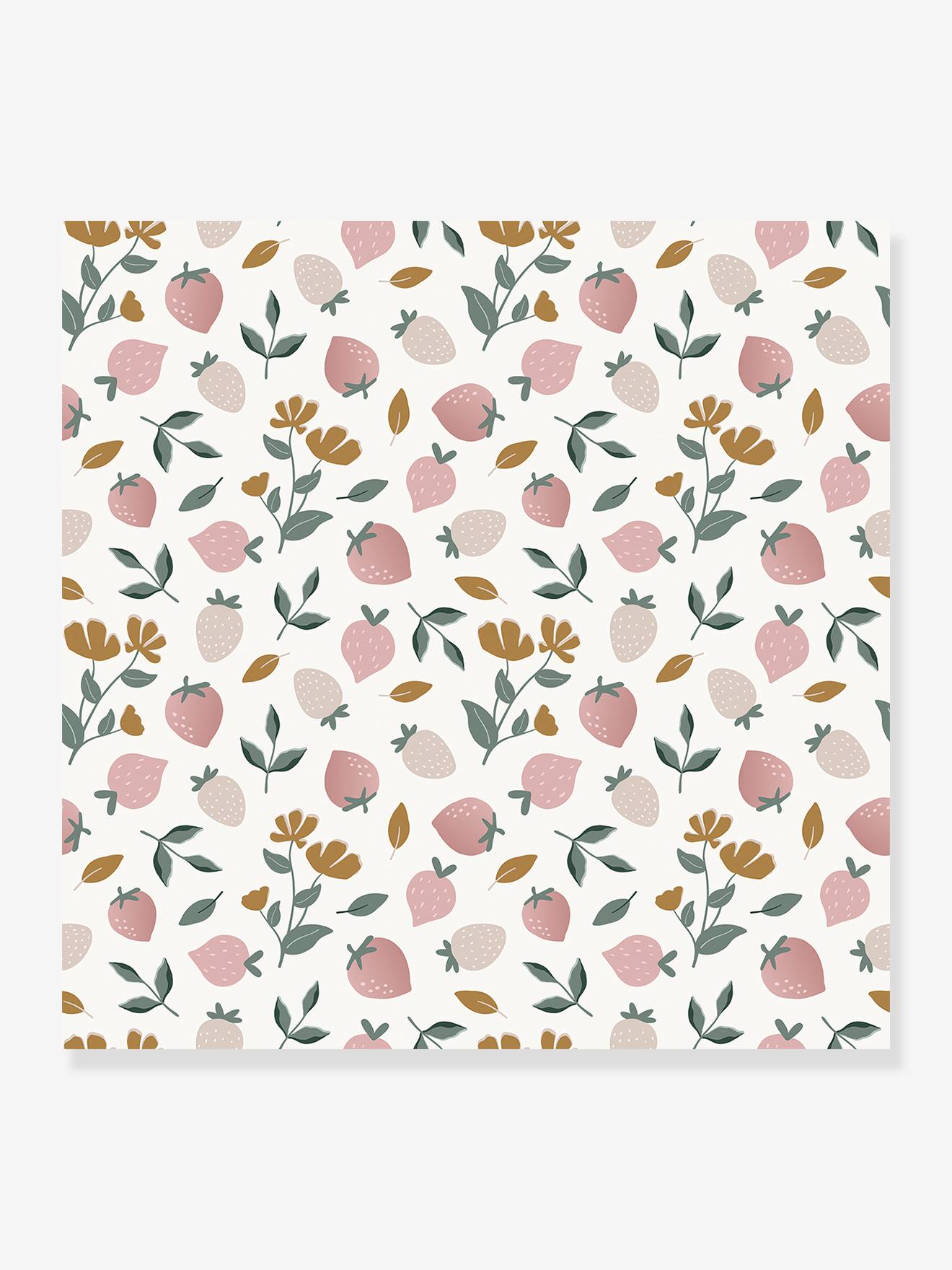 Papel de parede Morangos Louise LILIPINSO, rosa claro