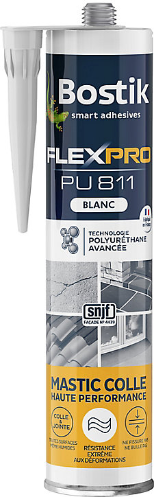 Mastic colle Bostik Flexpro PU 811 blanc 300ml
