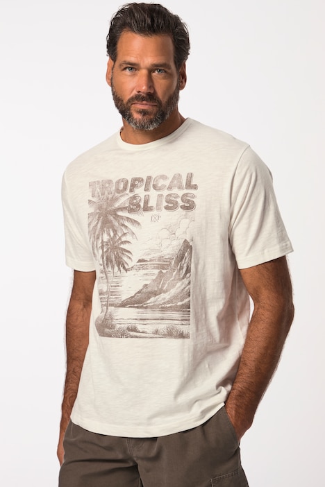 T-Shirt, Halbarm, Brust-Print, bis 8XL