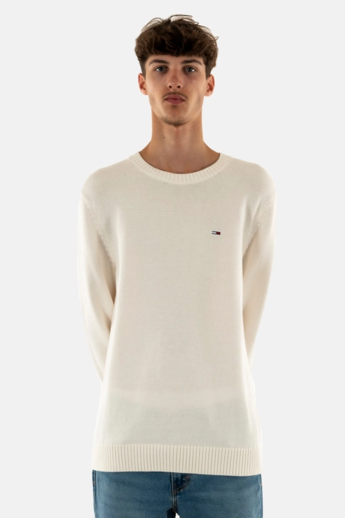 Pull leger tommy jeans slim essntls ybh ancient white