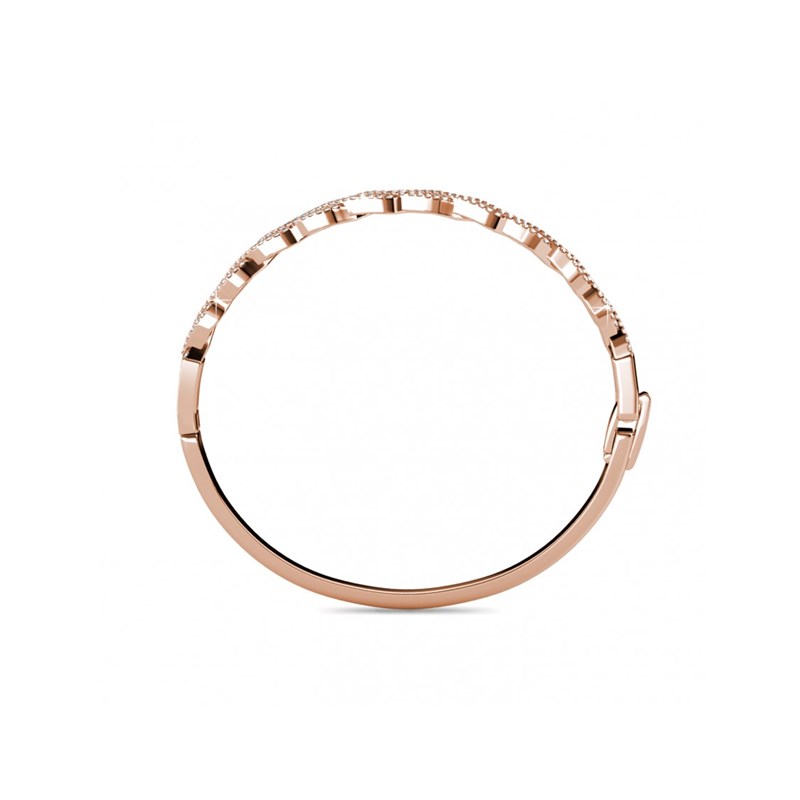 Bracelet Braided  - Or Rosé et Cristal