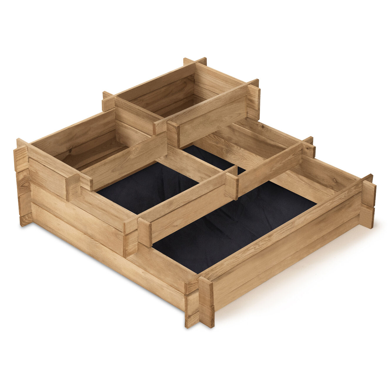 Pratik Garden Carré Potager 5 niveaux bois - 93x93x36 cm