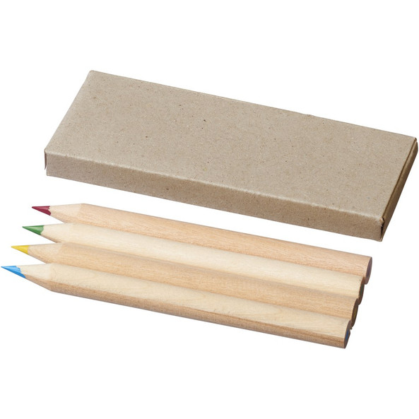 EgotierPro 107066 - Set de 4 crayons de couleur Tullik